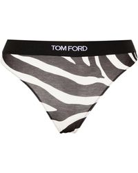 Tom Ford - Optical Zebra Printed Modal Signature Thong - Lyst