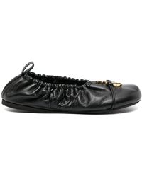 JW Anderson - Anchor Leather Ballerina Shoes - Lyst