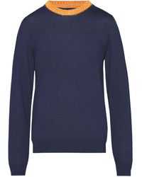 Maison Margiela - Contrast-neck Wool Sweater - Men's - Wool - Lyst