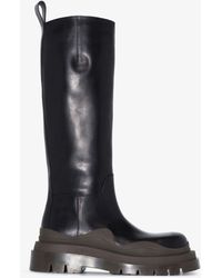 Bottega Veneta - Tire Knee-high Leather Boots - Lyst