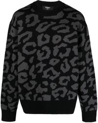 J.Lindeberg - Olive Leopard-pattern Sweater - Lyst