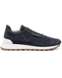 Brunello Cucinelli - Lace-up Suede Sneakers - Lyst
