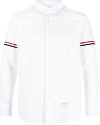 Thom Browne - Armband-detail Seersucker Cotton Shirt - Lyst