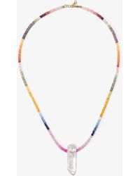 Roxanne First - 9k Yellow Beaded Sapphire Amulet Necklace - Lyst