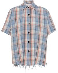 Greg Lauren - Boxy Plaid Check Shirt - Lyst