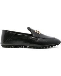 Fendi - Baguette Leather Loafers - Women's - Calf Leather/rubber/calf Suede/nappa Leather - Lyst