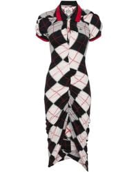 Vivienne Westwood - Pulling Argyle-jacquard Dress - Women's - Cotton - Lyst