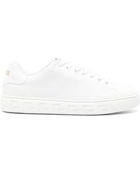 Versace - White & Gold Greca Sneakers - Lyst