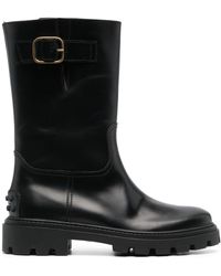Tod's - Biker Boots In Leather - Lyst