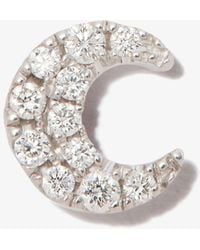 Maria Tash - 18k White Gold Moon Diamond Stud Earring - Women's - Diamond/18kt White Gold - Lyst