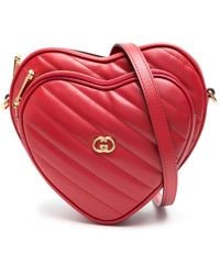 Gucci - Interlocking G Mini Heart Shoulder Bag - Women's - Calf Leather - Lyst