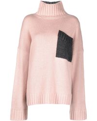 JW Anderson - Two-tone Roll-neck Jumper - Lyst