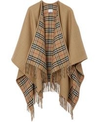 Burberry - Wool Reversible Cape - Lyst