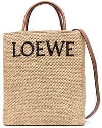 Loewe - Standard A4 Rafia Tote Bag - Lyst