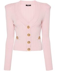 Balmain - Cardigan With Structured Shoulders - Lyst