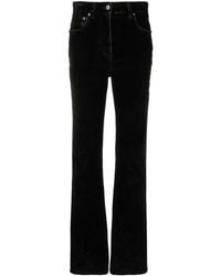 Ferragamo - Velvet Straight-leg Trousers - Women's - Elastane/cotton/viscose - Lyst