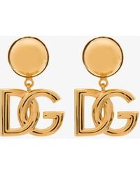 Dolce & Gabbana - Interlocking Logo Small Hoops - Lyst