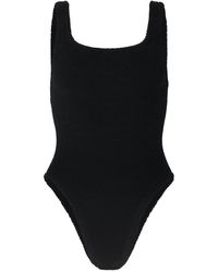 Hunza G - Crinkle Square Neck Swimsuit - Women's - Nylon/spandex/elastane - Lyst