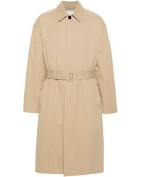 Bottega Veneta - Neutral Belted Cotton Trench Coat - Lyst