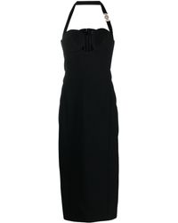 Versace - Halterneck Midi Dress - Women's - Viscose/acetate/silkpolyamide - Lyst