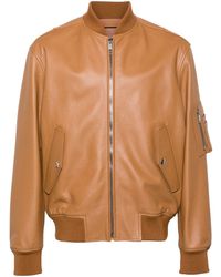 Valentino Garavani - Leather Bomber Jacket - Lyst