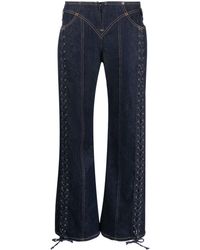 Jean Paul Gaultier - Wide-leg Lace Up Trousers - Lyst