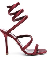 Rene Caovilla - Bulgari 105 Satin Ankle Wrap Sandals - Women's - Calf Leather/satin - Lyst