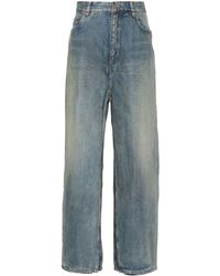 Balenciaga - Layered Mid-rise Wide-leg Jeans - Lyst