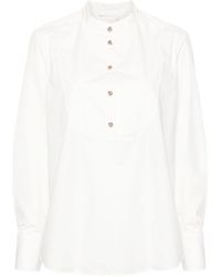 Chloé - Knotted-buttons Poplin Shirt - Women's - Cotton - Lyst