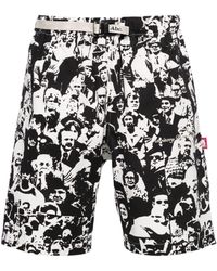 Advisory Board Crystals - And White Faces Print Bermuda Shorts - Lyst