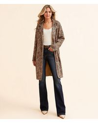 Open SZN - Cheetah Trench Jacket - Lyst