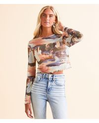 Willow & Root - Cropped Mesh Top - Lyst