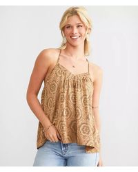 Acoa - Woven Floral Tank Top - Lyst
