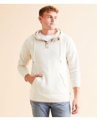 Departwest - Cozy Henley Hooded Sweatshirt - Lyst