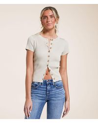 Blu Pepper - Ribbed Knit Top - Lyst