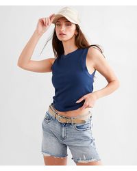 BKE - Textured Contour Tank Top - Lyst