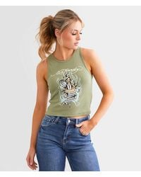 Ed Hardy - Dagger Cropped Tank Top - Lyst