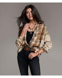 BKE - Frayed Flannel Boyfriend Shirt - Lyst