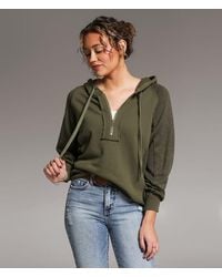 BKE - Raw Edge Quarter Zip Hoodie - Lyst