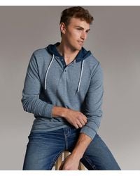 BKE - Snap Henley Hoodie - Lyst