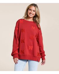 Gameday Social - Nebraska Huskers Oversized Pullover - Lyst