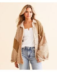 Pol - Pieced Gingham Jacket - Lyst