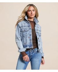 Blue B - Western Embroidered Denim Stretch Jacket - Lyst