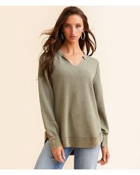 BKE - Washed Waffle Knit Top - Lyst