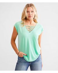 Daytrip - Strappy Double V-Neck Top - Lyst