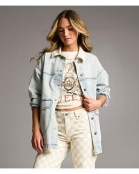 BKE - Washed Denim Stretch Jacket - Lyst