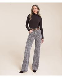 Hidden Jeans - Happi Cheetah Flare Stretch Jean - Lyst