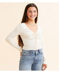 FITZ + EDDI - Textured Front Tie Top - Lyst