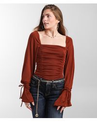 Free People - Meant To Be Ruched Bodysuit - Lyst