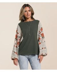 Daytrip - Pieced Floral Top - Lyst